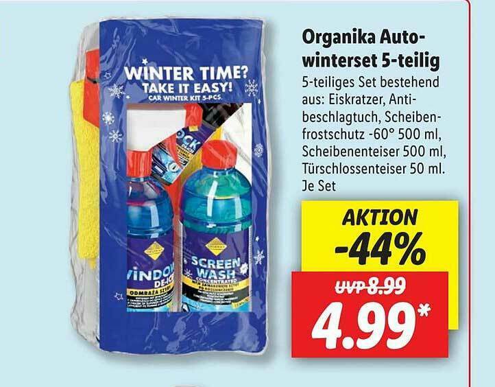 Organika Autowinterset 5teilig Angebot bei Lidl