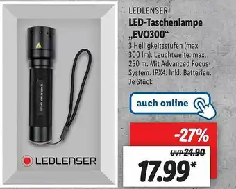 Lidl Ledlenser Led-taschenlampe „evo300“ Angebot