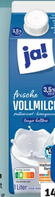 REWE ja! Frische Vollmilch Angebot
