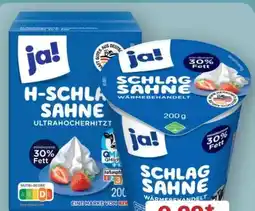 REWE ja! Schlagsahne Angebot