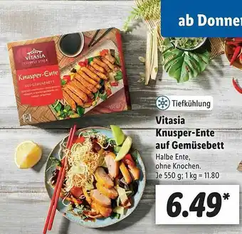 Lidl Vitasia Knusper-ente Auf Gemüsebett Angebot