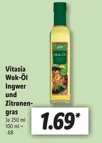 Lidl Vitasia Wok-öl Ingwer Und Zitronengras Angebot