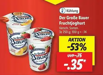 Lidl Der Große Bauer Fruchtjoghurt Angebot