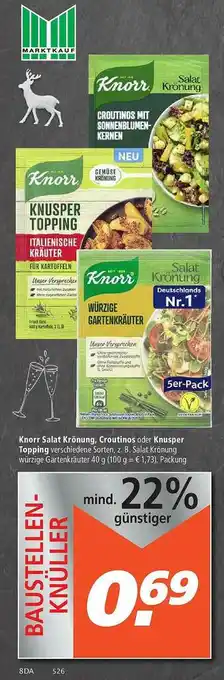 Marktkauf Knorr Salat Krönung, Croutinos Oder Knusper Topping Angebot