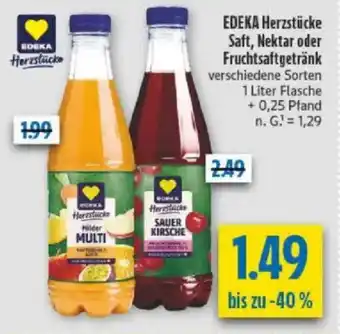 diska EDEKA Herzstücke Saft, Nektar oder Fruchtsaftgetränk Angebot