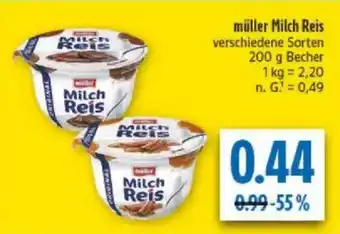 diska müller Milch Reis Angebot