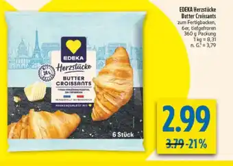 diska EDEKA Herzstücke Butter Croissants Angebot
