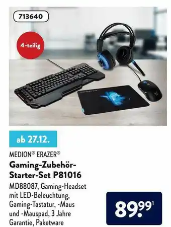 Aldi Süd Medion Erazer Gaming-zubehör-starter-set P81016 Angebot