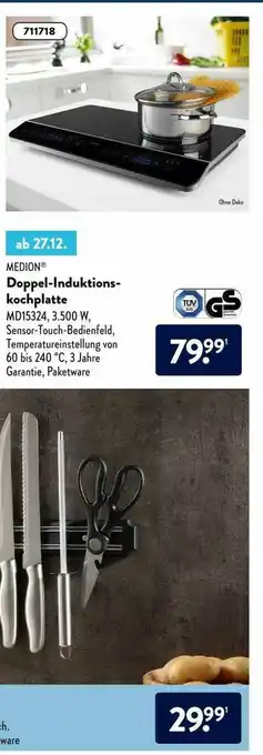 Aldi Süd Medion Doppel-induktionskochplatte Angebot