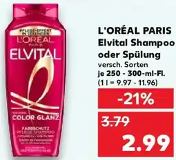 Kaufland L'ORÉAL PARIS Elvital Shampoo oder Spülung Angebot