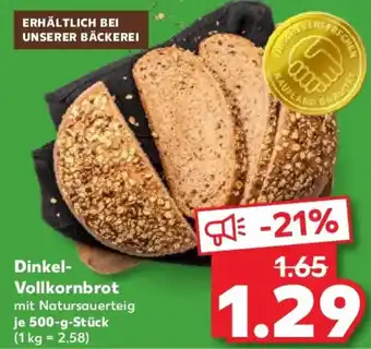 Kaufland Dinkel- Vollkornbrot Angebot