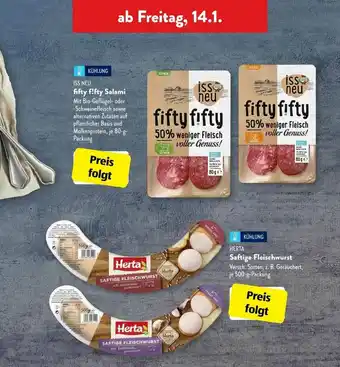 Aldi Süd Iss Neu Fifty F'fty Salami Angebot