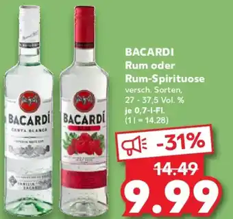 Kaufland BACARDI Rum oder Rum-Spirituose Angebot