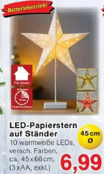 Jawoll LED-Papierstern auf Ständer Angebot