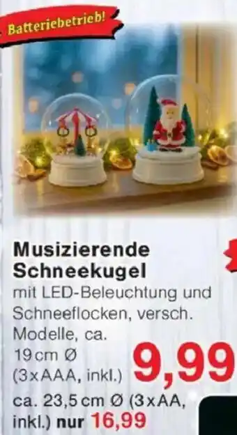 Jawoll Musizierende Schneekugel Angebot