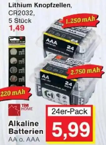 Jawoll TIM HOME Lithium Knopfzellen Angebot