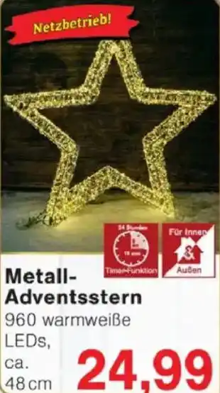 Jawoll Metall- Adventsstern Angebot