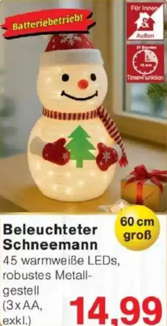 Jawoll Beleuchteter Schneemann Angebot