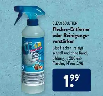 Aldi Süd Clean Solution Flecken-entferner Oder Reinigungsverstärker Angebot