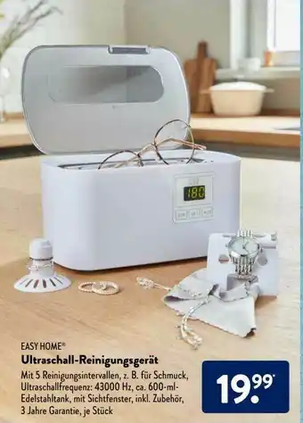 Aldi Süd Easy Home Ultraschall-reinigungsgerät Angebot