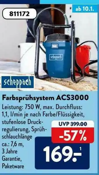 Aldi Süd Scheppach Farbsprühsystem Acs3000 Angebot