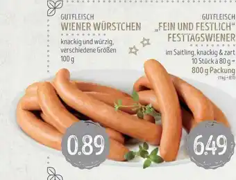 Edeka Struve Gutfleisch Wiener Würstchen Oder „fein Und Festlich“ Festtagswiener Angebot