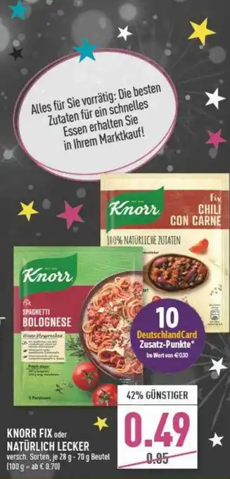 Marktkauf Knorr Fix Oder Natürlich Lecker Angebot