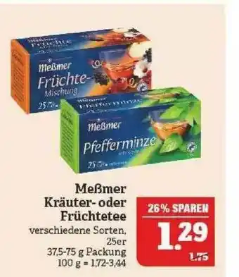 Marktkauf Meßmer Kräuter- Oder Früchtetee Angebot