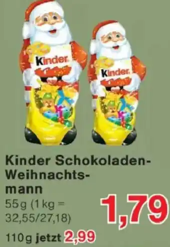 Jawoll Kinder Schokoladen- Weihnachtsmann Angebot