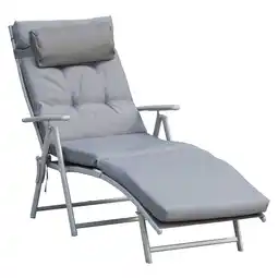 Netto Marken-Discount Outsunny Gartenliege Metall, Texteline, Polyester, PP-Baumwolle Angebot