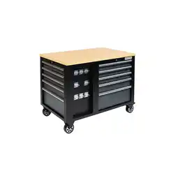 Netto Marken-Discount Feistos mobile Werkbank Hektor Schwarz/Anthrazit 73x114x89cm Angebot