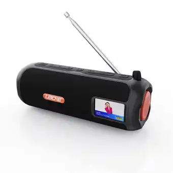 Netto Marken-Discount LEICKE DAB+ Radio Tube tragbarer Bluetooth Lautsprecher mit RGB-LED Lichter Angebot
