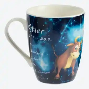 NKD Kaffeebecher mit Sternzeichen-Motiv, ca. 380 ml Angebot