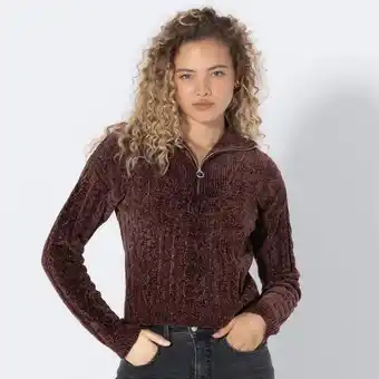 NKD Damen-Chenille-Troyer mit Reißverschluss Angebot