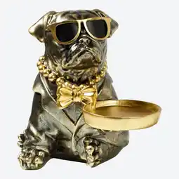 NKD Deko-Hund mit Tablett, ca. 23,2x18,6x22,2 cm Angebot