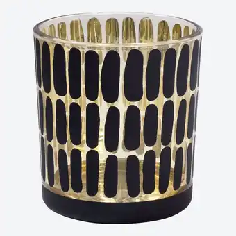 NKD Kerzenglas mit Streifen in zwei verschiedenen Größen Angebot