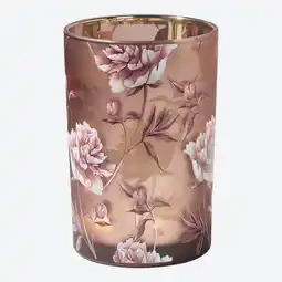 NKD Kerzenglas mit Rosendesign, ca. 18x12 cm Angebot