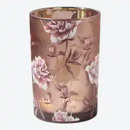 NKD Kerzenglas mit Rosendesign, ca. 18x12 cm Angebot