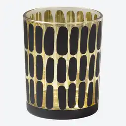 NKD Kerzenglas mit Streifen in zwei verschiedenen Größen Angebot