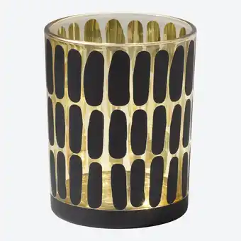 NKD Kerzenglas mit Streifen in zwei verschiedenen Größen Angebot