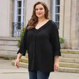 NKD Damen-Bluse mit Rüschen, große Größen Angebot