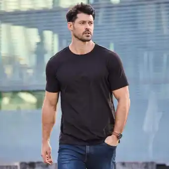 NKD Herren-T-Shirt mit Rundhalsausschnitt, 2er-Pack Angebot