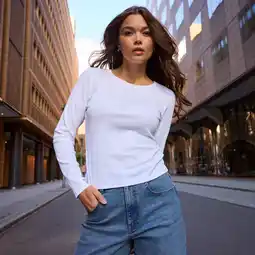 NKD Damen-Langarmshirt aus Baumwolle Angebot