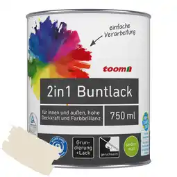 toom Baumarkt toom 2in1 Buntlack 'Bergkristall' cremeweiß seidenmatt 750 ml Angebot