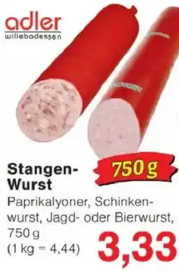 Jawoll adler Stangen- Wurst Angebot