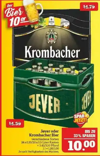 Marktkauf Jever Oder Krombacher Bier Angebot