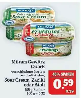 Marktkauf Milram Gewürz Quark, Sour Cream, Zaziki Oder Aioli Angebot