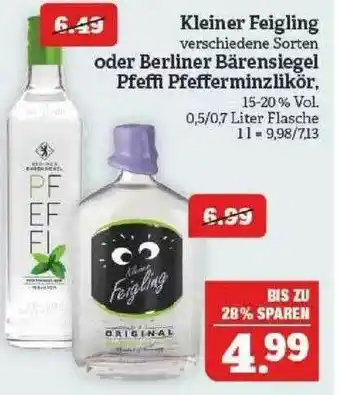 Marktkauf Kleiner Feigling Oder Berliner Bärensiegel Pfeffi Pfeffeerminzlikör Angebot