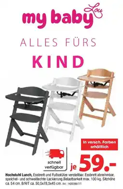 Zurbrüggen My baby lou Hochstuhl Lunch Angebot