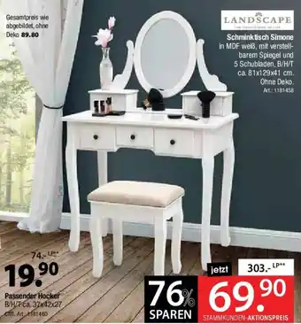Zurbrüggen LANDSCAPE Schminktisch Simone Angebot